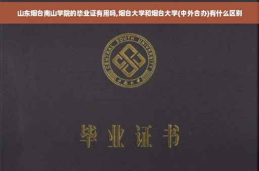 山东烟台南山学院的毕业证有用吗,烟台大学和烟台大学(中外合办)有什么区别