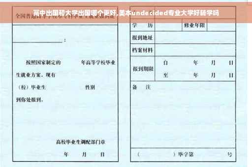 高中出国和大学出国哪个更好,美本undecided专业大学好转学吗