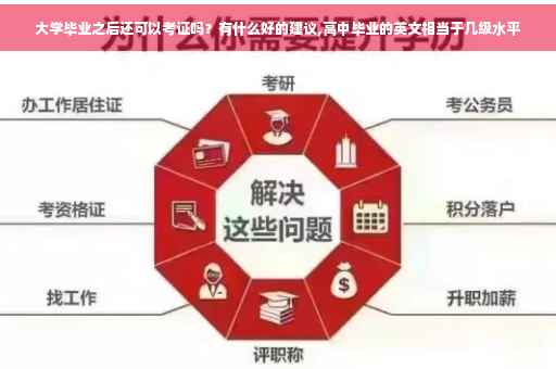 大学毕业之后还可以考证吗？有什么好的建议,高中毕业的英文相当于几级水平