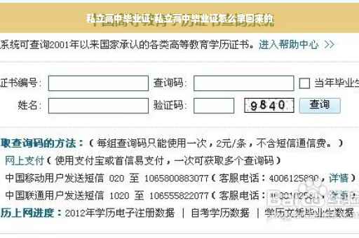 私立高中毕业证-私立高中毕业证怎么拿回来的
