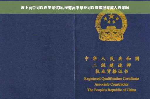 没上高中可以自学考试吗,没有高中毕业可以直接报考成人自考吗