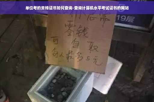 单位考的资格证书如何查询-查询计算机水平考试证书的网站