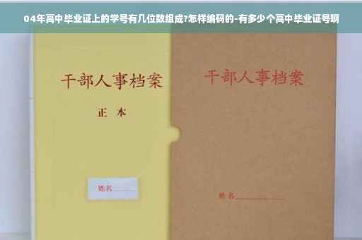 04年高中毕业证上的学号有几位数组成?怎样编码的-有多少个高中毕业证号啊