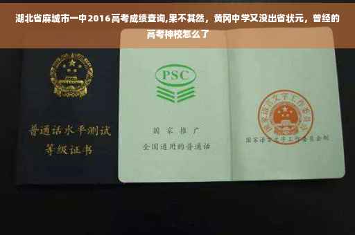 湖北省麻城市一中2016高考成绩查询,果不其然，黄冈中学又没出省状元，曾经的高考神校怎么了