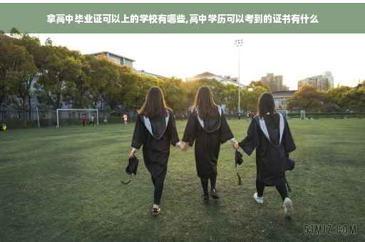 拿高中毕业证可以上的学校有哪些,高中学历可以考到的证书有什么