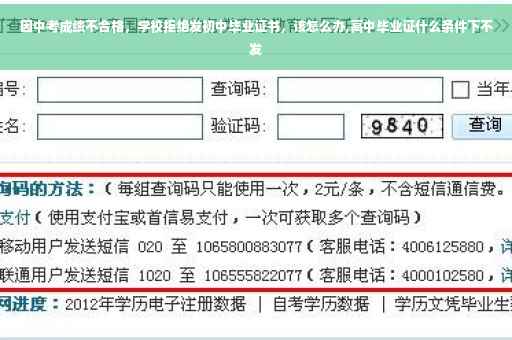因中考成绩不合格，学校拒绝发初中毕业证书，该怎么办,高中毕业证什么条件下不发