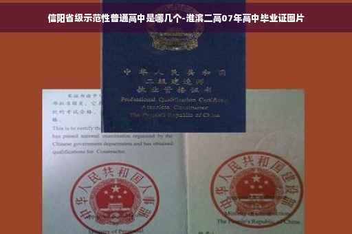 信阳省级示范性普通高中是哪几个-淮滨二高07年高中毕业证图片