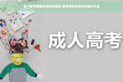 五一数学建模证书如何查询-数学师范毕业证书图片大全
