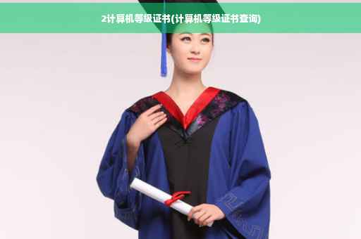 2计算机等级证书(计算机等级证书查询)
