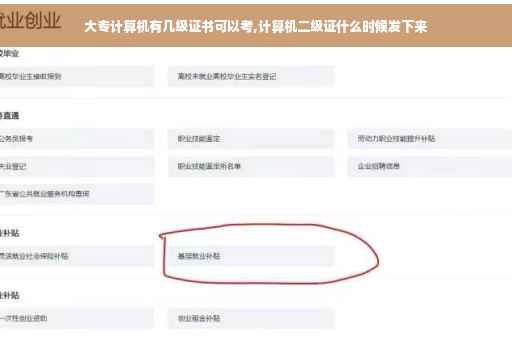 大专计算机有几级证书可以考,计算机二级证什么时候发下来