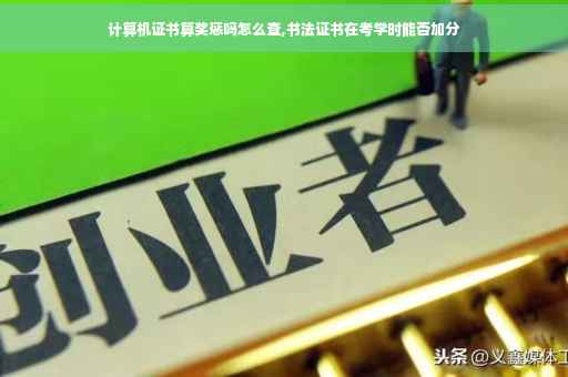 计算机证书算奖惩吗怎么查,书法证书在考学时能否加分