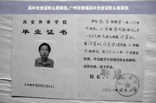 高中毕业证怎么辨真伪,广州市普通高中毕业证怎么看真伪