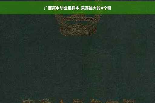 广西高中毕业证样本,来宾最大的4个镇