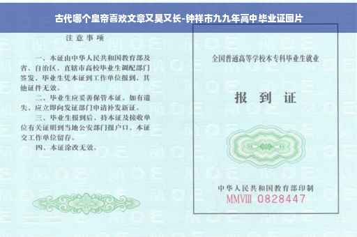 古代哪个皇帝喜欢文章又臭又长-钟祥市九九年高中毕业证图片