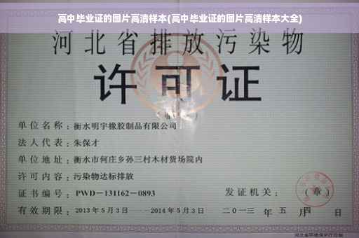 高中毕业证的图片高清样本(高中毕业证的图片高清样本大全)