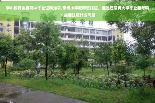 学小教育需要高中毕业证吗知乎,想考小学教师资格证，但是还没有大学毕业能考吗？需要注意什么问题