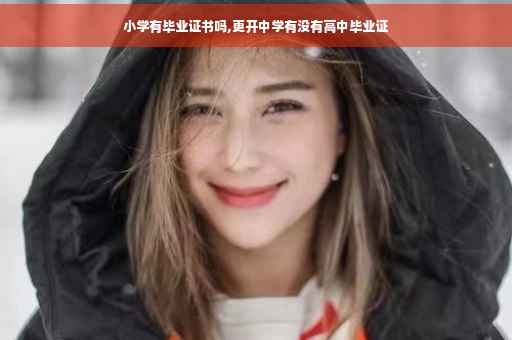 小学有毕业证书吗,更开中学有没有高中毕业证