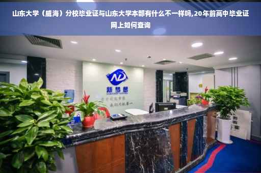 山东大学（威海）分校毕业证与山东大学本部有什么不一样吗,20年前高中毕业证网上如何查询