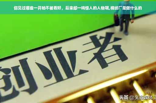 你见过哪些一开始不被看好，后来却一鸣惊人的人物呢,棉纺厂是做什么的