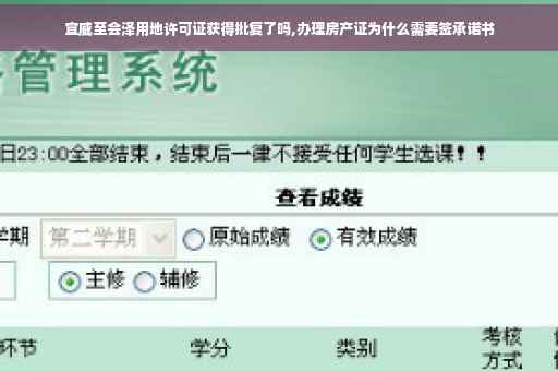 宣威至会泽用地许可证获得批复了吗,办理房产证为什么需要签承诺书