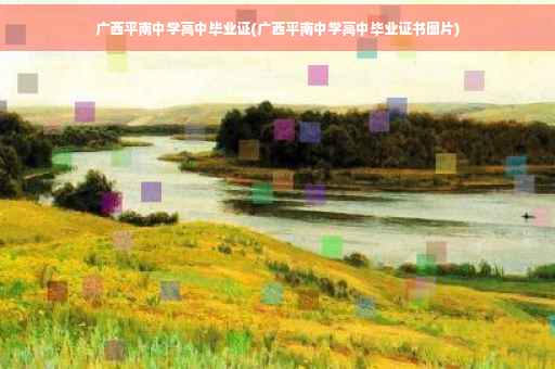 广西平南中学高中毕业证(广西平南中学高中毕业证书图片)