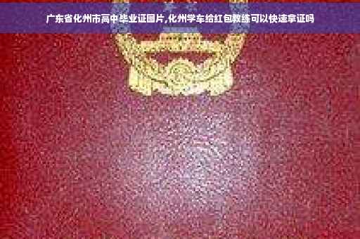 广东省化州市高中毕业证图片,化州学车给红包教练可以快速拿证吗