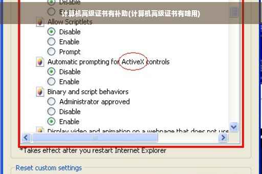 计算机高级证书有补助(计算机高级证书有啥用)