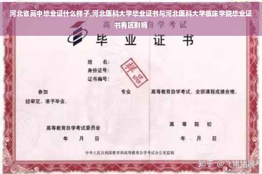 河北省高中毕业证什么样子,河北医科大学毕业证书与河北医科大学临床学院毕业证书有区别吗