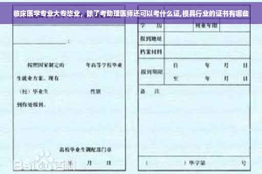 临床医学专业大专毕业，除了考助理医师还可以考什么证,模具行业的证书有哪些