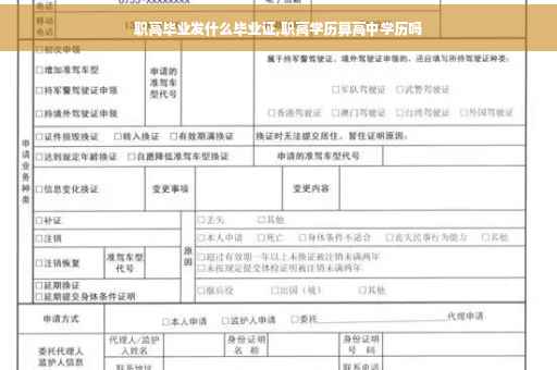 职高毕业发什么毕业证,职高学历算高中学历吗