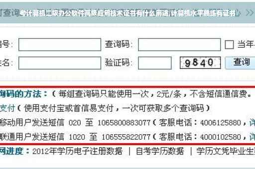 考计算机二级办公软件高级应用技术证书有什么用途,计算机水平熟练有证书