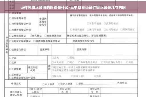 证件照和正装照的区别是什么-高中毕业证证件照正装是几寸的啊