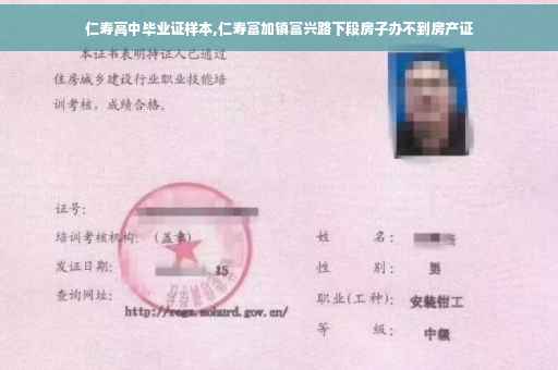 仁寿高中毕业证样本,仁寿富加镇富兴路下段房子办不到房产证