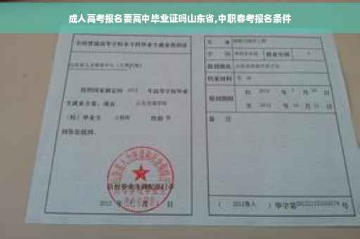 成人高考报名要高中毕业证吗山东省,中职春考报名条件