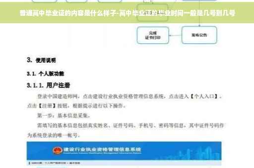 普通高中毕业证的内容是什么样子-高中毕业证的毕业时间一般是几号到几号