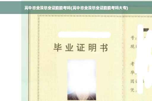 高中毕业没毕业证能能考吗(高中毕业没毕业证能能考吗大专)