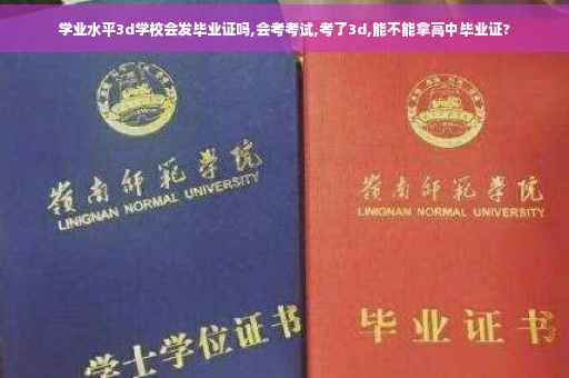 学业水平3d学校会发毕业证吗,会考考试,考了3d,能不能拿高中毕业证?