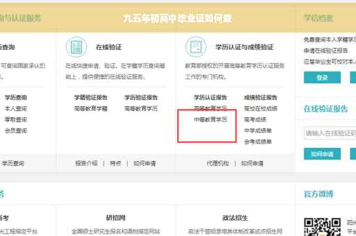 九五年初高中毕业证如何查 九五年初高中毕业证如何查