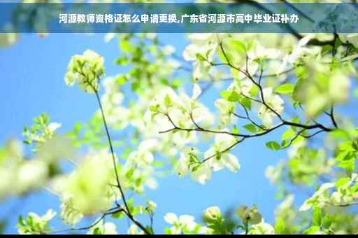 河源教师资格证怎么申请更换,广东省河源市高中毕业证补办