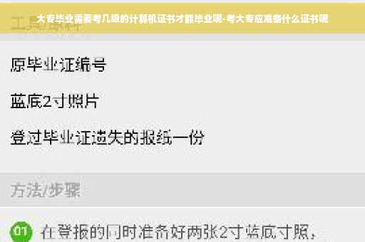 大专毕业需要考几级的计算机证书才能毕业呢-考大专应准备什么证书呢