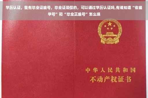 学历认证，我有毕业证编号，毕业证是假的，可以通过学历认证吗,有谁知道“省编学号”和“毕业正编号”怎么填