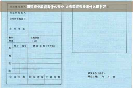国贸专业教资考什么专业-大专国贸专业考什么证书好