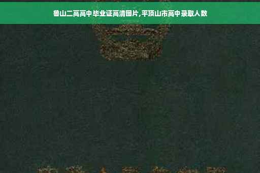 鲁山二高高中毕业证高清图片,平顶山市高中录取人数