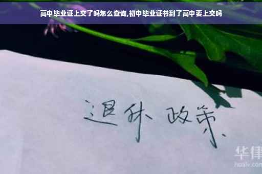 高中毕业证上交了吗怎么查询,初中毕业证书到了高中要上交吗