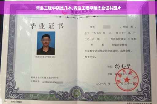 青岛工程学院是几本,青岛工程学院毕业证书图片