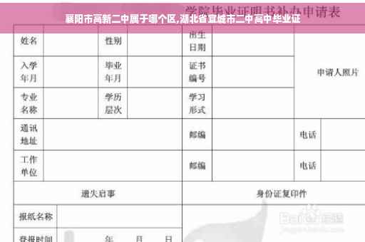 襄阳市高新二中属于哪个区,湖北省宜城市二中高中毕业证