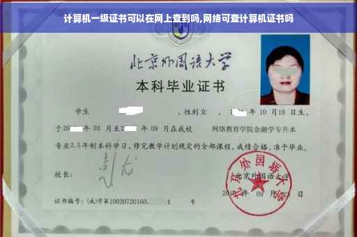 计算机一级证书可以在网上查到吗,网络可查计算机证书吗