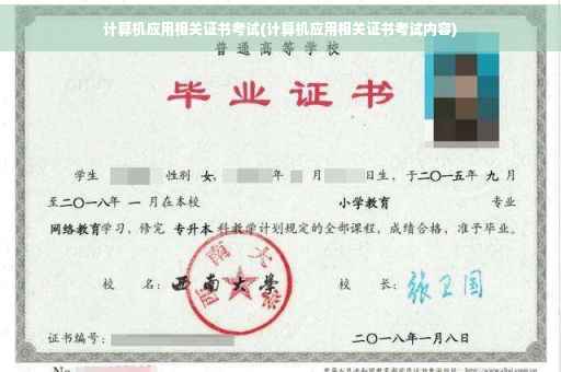 计算机应用相关证书考试(计算机应用相关证书考试内容)