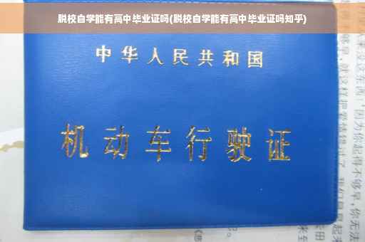 脱校自学能有高中毕业证吗(脱校自学能有高中毕业证吗知乎)