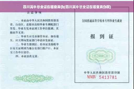 四川高中毕业证在哪查真伪(四川高中毕业证在哪查真伪啊)